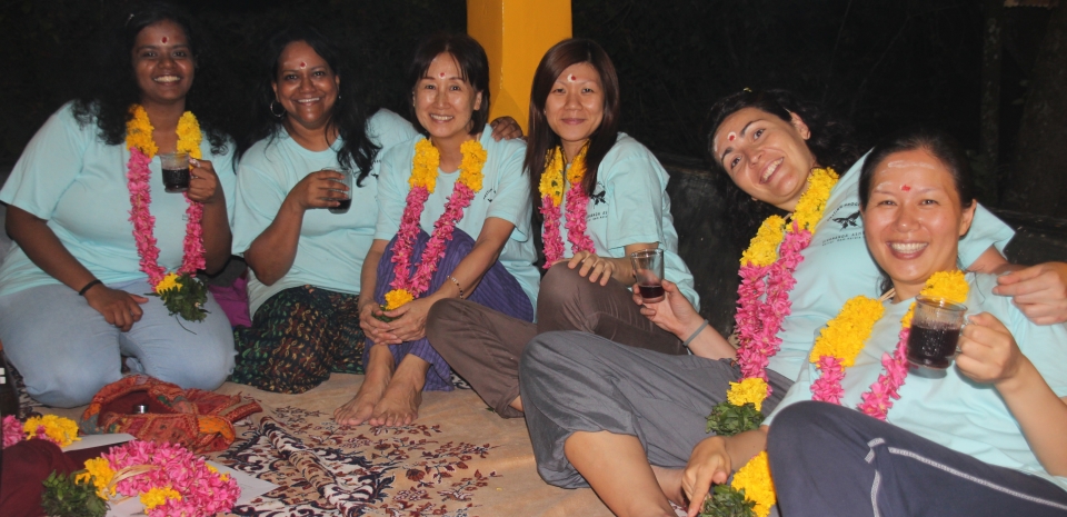 Group of participants during the detox/juice fasting programme